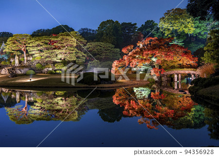 Light-up of Rokugien autumn leaves and Daimyo garden 94356928