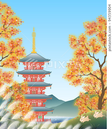 秋葉楓五層塔 94359904