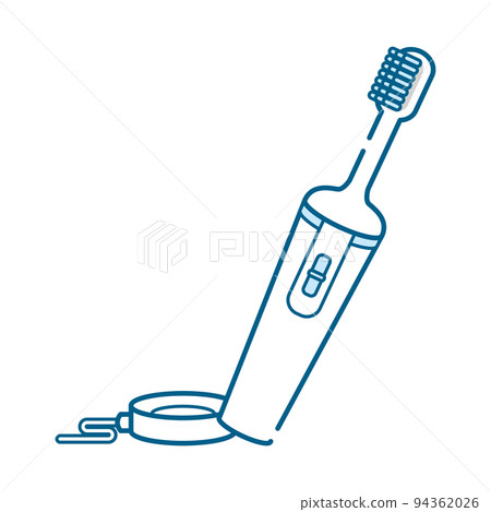 Illustration of a simple electric toothbrush 94362026