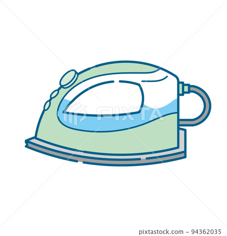 Illustration of a simple steam iron Illustration of a simple steam iron 94362035
