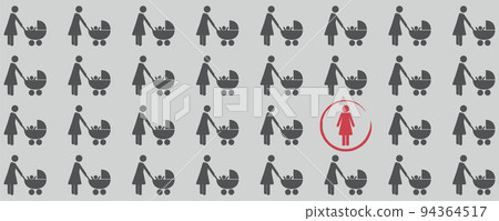 one lonely childless woman in a group of mother with baby pictorgam one lonely childless woman in a group of mother with baby pictorgam 94364517