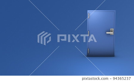 從現實通往另一個世界的鋼門。夢想入口。代表逃避和退出現實的抽象概念。 94365237