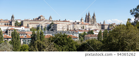 Santiago de Compostela panoramic view on sunny day 94365262