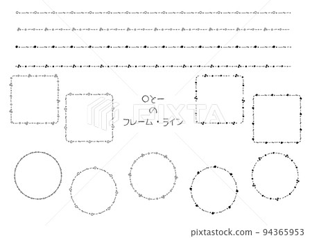 circle and line frame, line 94365953