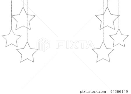 插圖素材星裝飾銀 94366149