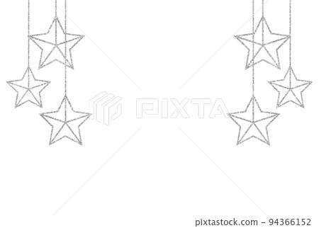 Illustration material star decoration silver 94366152