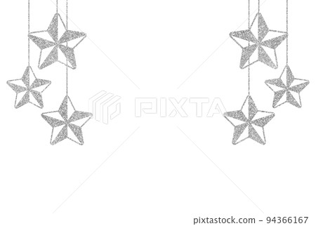 Illustration material star decoration silver Illustration material star decoration silver 94366167