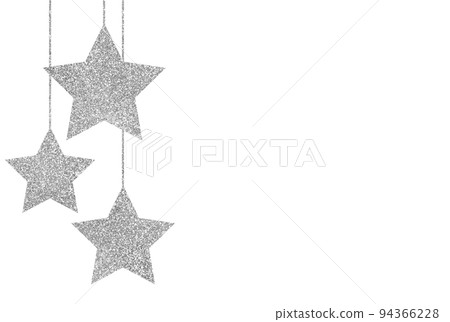 Illustration material star decoration silver 94366228