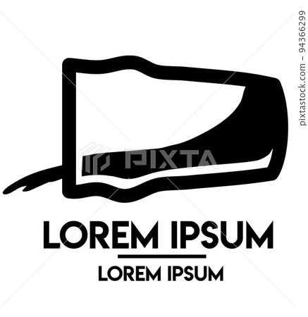 black beer bottle glass . logo design 94366299