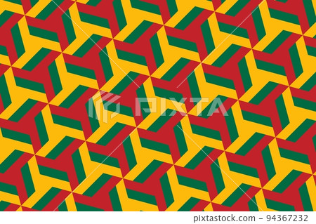 Simple geometric pattern in the colors of the national flag of Lithuania Simple geometric pattern in the colors of the national flag of Lithuania 94367232