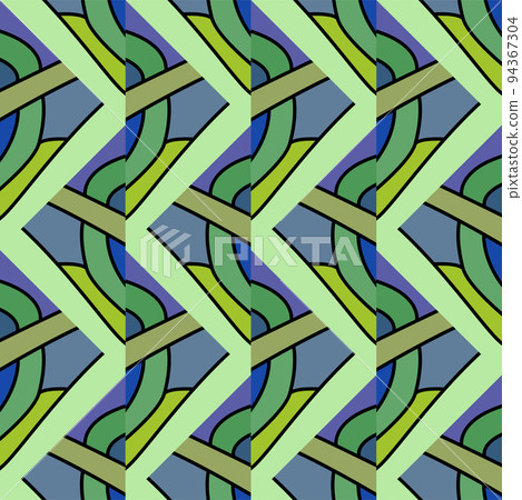 Abstract trendy seamless patterns set with hand drawn doodle shapes Abstract trendy seamless patterns set with hand drawn doodle shapes 94367304
