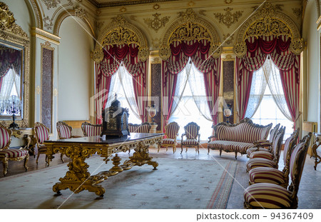 Dolmabahce sarayi Ottoman sultans palace in Istanbul Turkey Dolmabahce sarayi Ottoman sultans palace in Istanbul Turkey 94367409