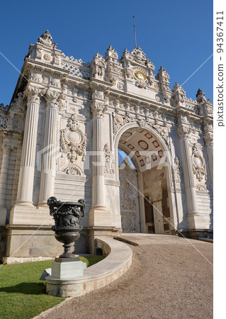 Dolmabahce sarayi Ottoman sultans palace in Istanbul Turkey Dolmabahce sarayi Ottoman sultans palace in Istanbul Turkey 94367411