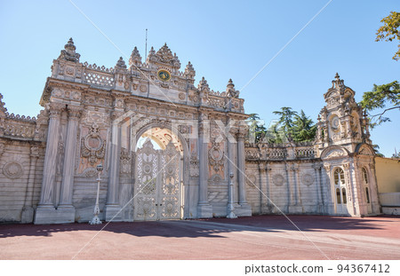 Dolmabahce sarayi Ottoman sultans palace in Istanbul Turkey Dolmabahce sarayi Ottoman sultans palace in Istanbul Turkey 94367412