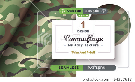 Camouflage seamless pattern, military texture, war fabric Camouflage seamless pattern, military texture, war fabric 94367618