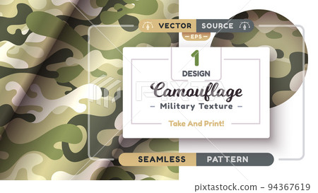 Camouflage seamless pattern, military texture, war fabric Camouflage seamless pattern, military texture, war fabric 94367619