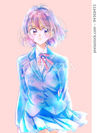 女學生站立圖片看漲 94368453