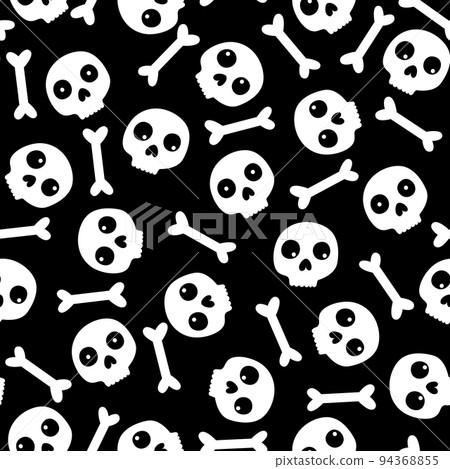 Halloween vector seamless pattern with skulls and bones Halloween vector seamless pattern with skulls and bones 94368855