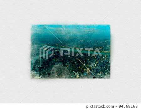 東京的航拍，隅田川的航拍，從直升機上看東京的風景，從天文台看 94369168