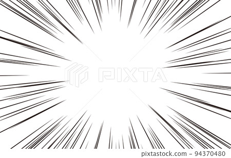 簡單的集中線/效果線（漫畫背景、漫畫素材） 94370480