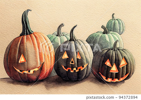 A set of pumpkins for Halloween 94372894