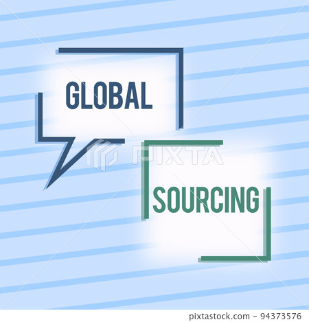 Inspiration showing sign Global Sourcingpractice of sourcing from the global market for goods. Internet Concept practice of sourcing from the global market for goods 94373576