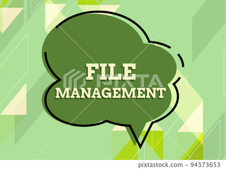 Hand writing sign File Managementcomputer program that provides user interface to manage data. Internet Concept computer program that provides user interface to manage data Hand writing sign File Managementcomputer program that provides user interface to manage data. Internet Concept computer program that provides user interface to manage data 94373653