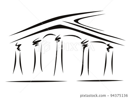 Famous temple Acropolis in Athens 94375136