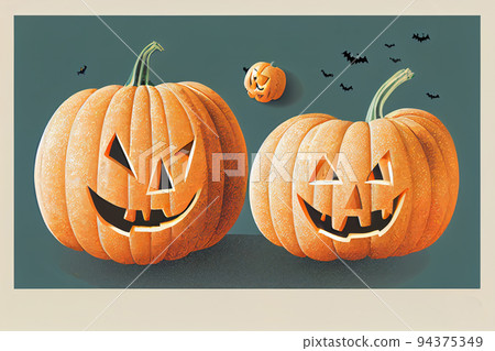 Cute halloween pumpkins, Isolated on white background Cute halloween pumpkins, Isolated on white background 94375349
