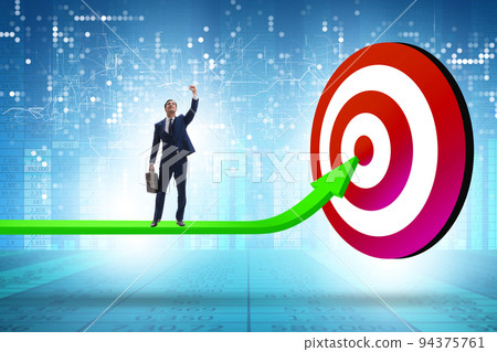 Businessman aiming for the success 94375761