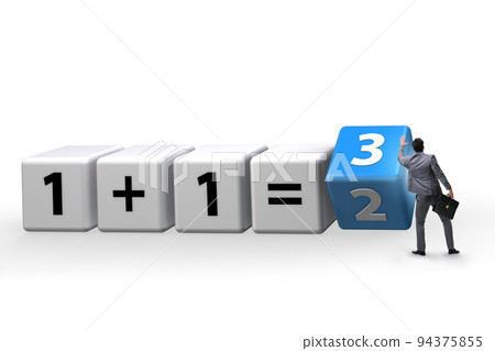 Businessman in synergy business concept Businessman in synergy business concept 94375855