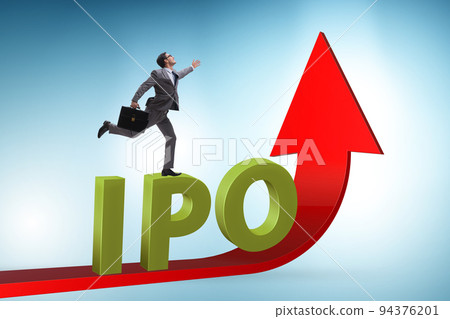 Businessman in the initial public offering IPO concept Businessman in the initial public offering IPO concept 94376201