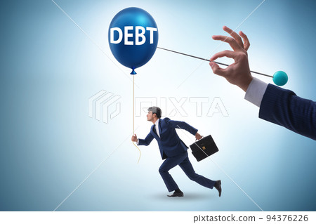Debt and loan concept with balloon 94376226