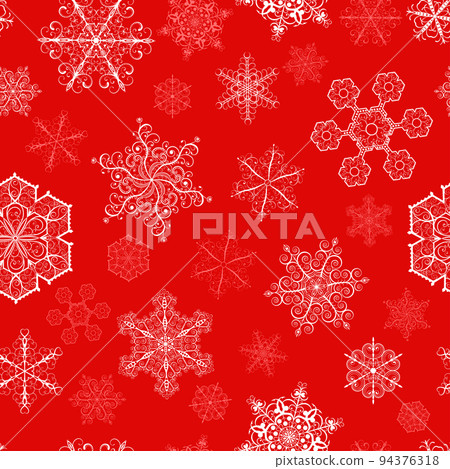 Christmas seamless pattern with big and small snowflakes Christmas seamless pattern with big and small snowflakes 94376318