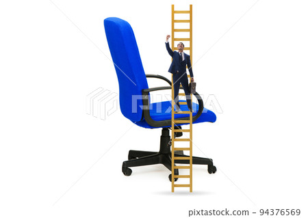 Businessman in the career concept climbing chair 94376569