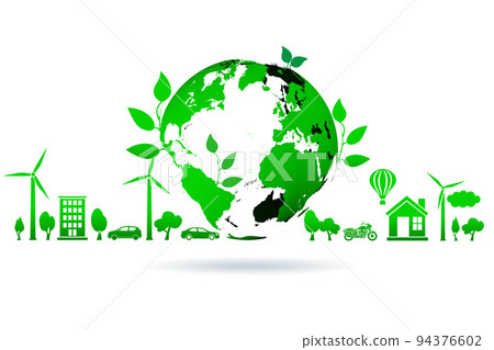 Ecology concept with ecological elements Ecology concept with ecological elements 94376602