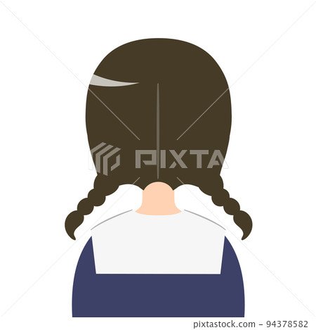 女學生胸圍插圖的後視圖 女學生胸圍插圖的後視圖 94378582