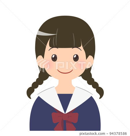 女學生胸圍插圖前面 女學生胸圍插圖前面 94378586