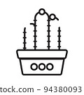 Potted plant icon that is suitable for your modern business 94380093