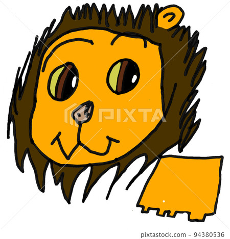 lion male child drawing 94380536