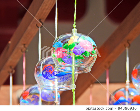 A beautiful glass wind chime that cools you down in the summer 94380936