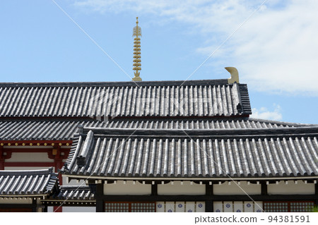 Shitennoji temple roof tiles Tennoji Ward, Osaka 94381591