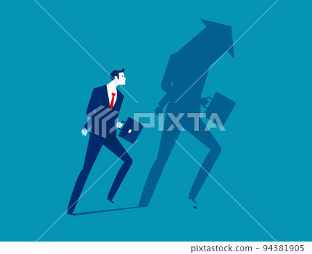 Business shadow head arrow and direction. Business vector illustration 94381905