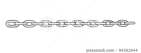 Chain as symbol of unity and cooperation. Sketch of metal chains. Vector illustration Chain as symbol of unity and cooperation. Sketch of metal chains. Vector illustration 94382644