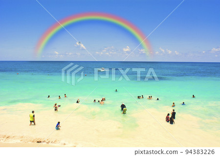 beautiful tulum beach in caribbean beautiful tulum beach in caribbean 94383226