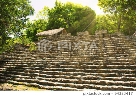 The ruins of the dream of the Mayan civilization, the superb view of the Coba ruins The ruins of the dream of the Mayan civilization, the superb view of the Coba ruins 94383417