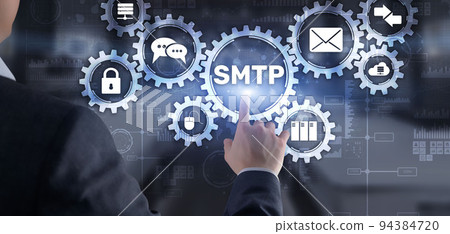 Simple Mail Transfer Protocol. Smtp server mail transfer protocol. TCP IP protocol sending and receiving e-mail 94384720