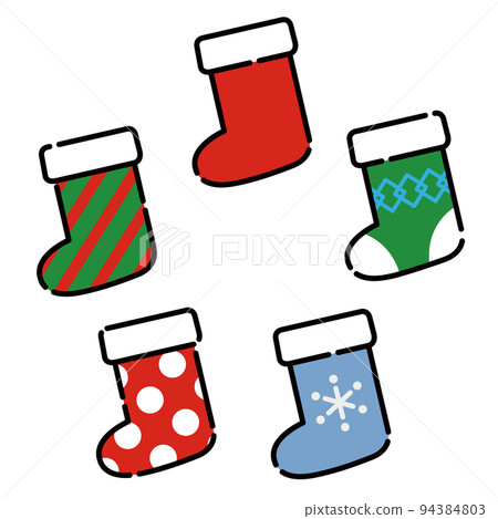 simple and cute christmas sock illustration 94384803