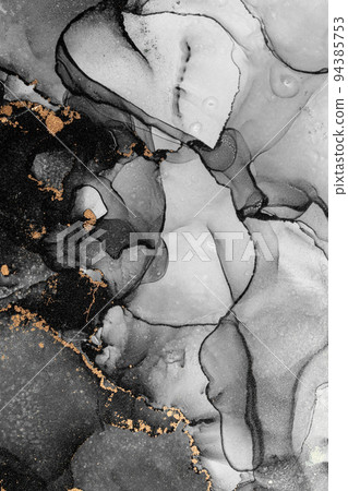 Marble ink abstract art from exquisite original painting for abstract background 94385753