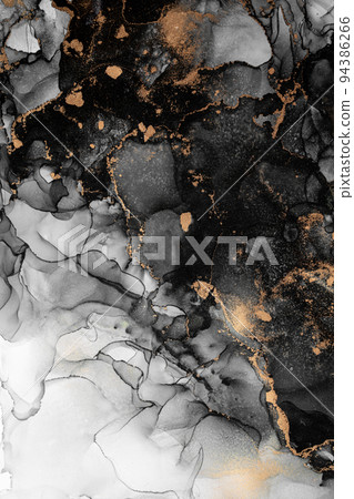 Marble ink abstract art from exquisite original painting for abstract background 94386266